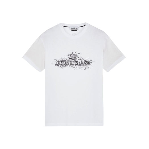 Stone Island 2NS90 Institutional Two Print T-Shirt White - 23SS