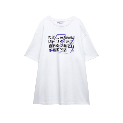 자라 x 아더에러 그래픽 티셔츠 스크래치 화이트 | Zara | KREAM