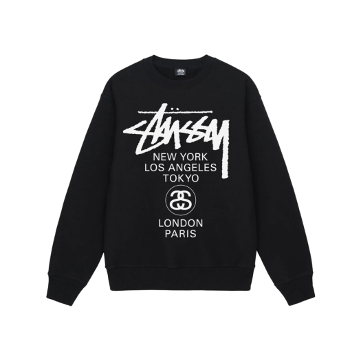 스투시 스탁 서울 크루넥 블랙 2023 | Stussy | KREAM