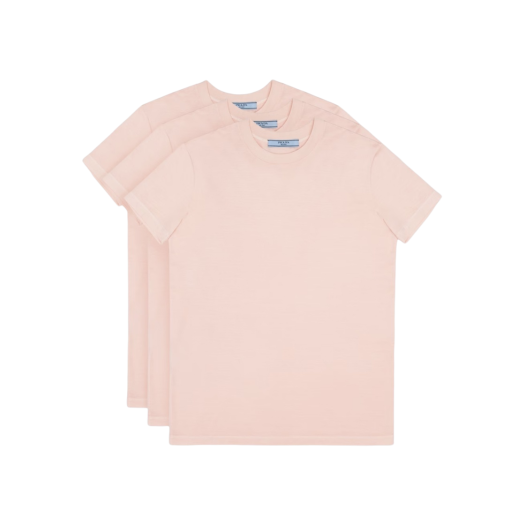 (W) Prada Cotton Jersey T-Shirt Alabaster Pink