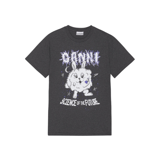 (W) Ganni Relaxed Bunny T-Shirt Phantom