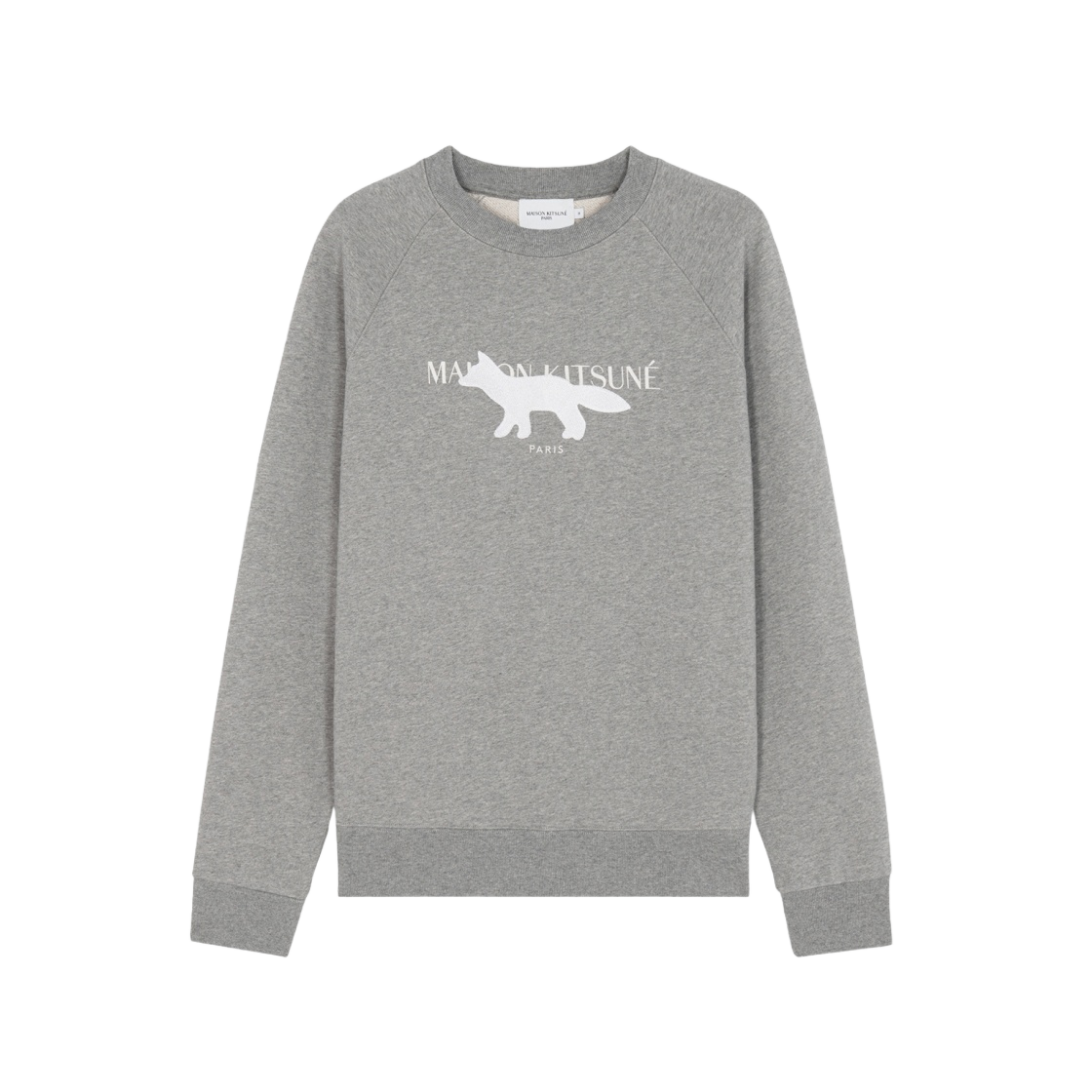 IM00338KM0001-H150 Maison Kitsune Fox Stamp Clean Sweatshirt Grey Melange - 대표 이미지 #1