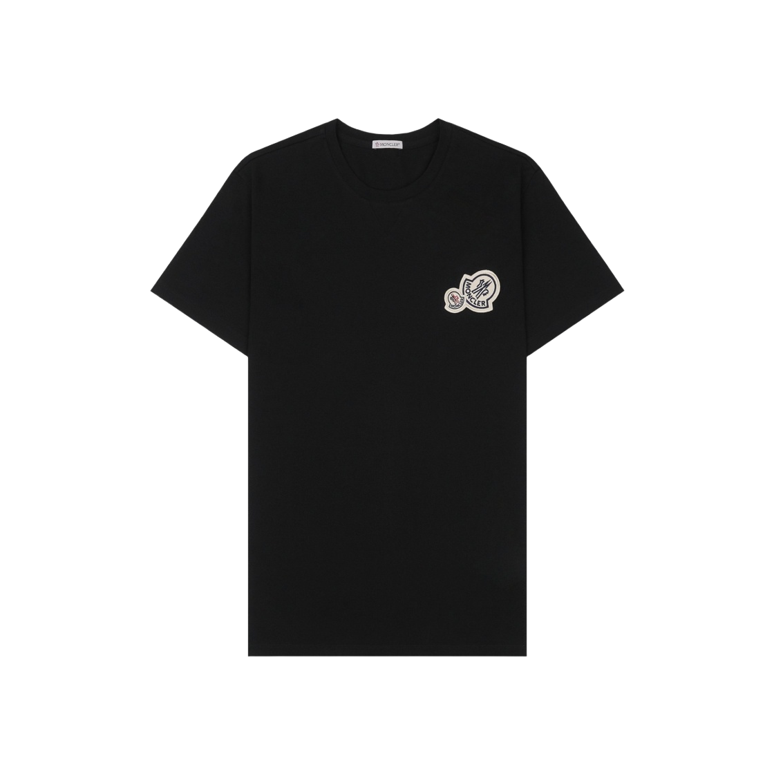 H2-091-8C00026-8390Y-999 Moncler Double Logo T-Shirt Black - 22FW - 대표 이미지 #1