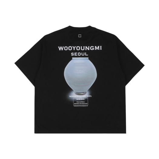 Wooyoungmi Celadon Back Logo T-Shirt Black - 23FW