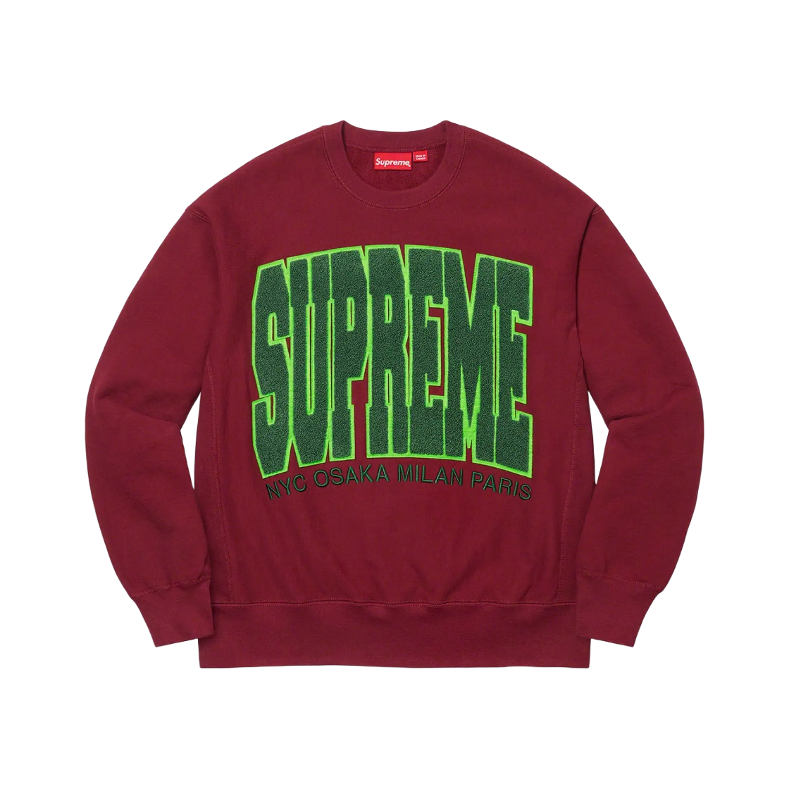 - Supreme Cities Arc Crewneck Cardinal - 21FW - 대표 이미지 #1