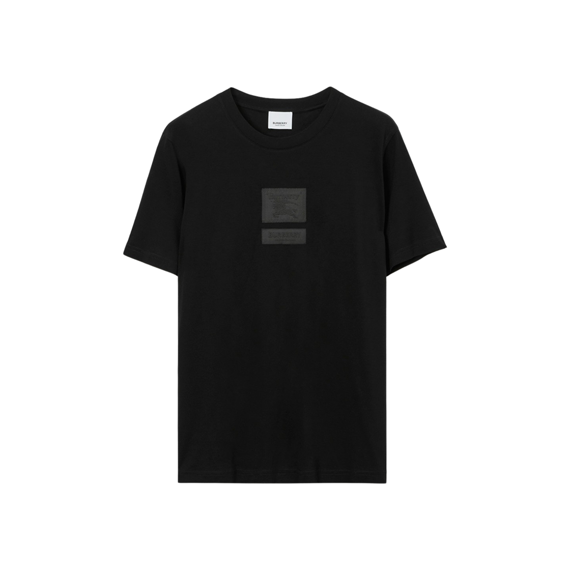 8072099 (W) Burberry EKD Viscose Silk T-Shirt Black - 대표 이미지 #1