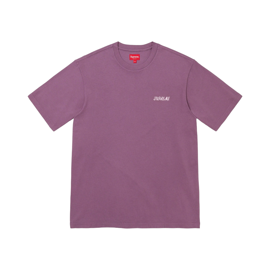 - Supreme Washed Script S/S Top Purple - 23SS - 대표 이미지 #1