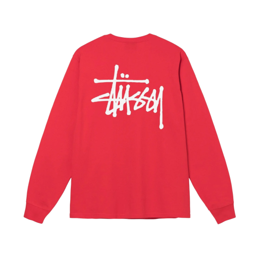 Stussy Basic Stussy LS T-Shirt Red 2022