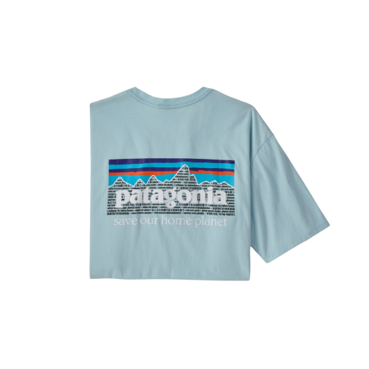 Patagonia P-6 Mission Organic T-Shirt Fin Blue