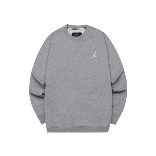 Jordan Essential Loopback Fleece Crewneck Sweatshirt Carbon Heather White - Asia