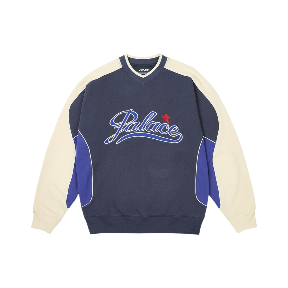 팔라스 스타 스크립트 크루넥 네이비 - 24SS | Palace | KREAM