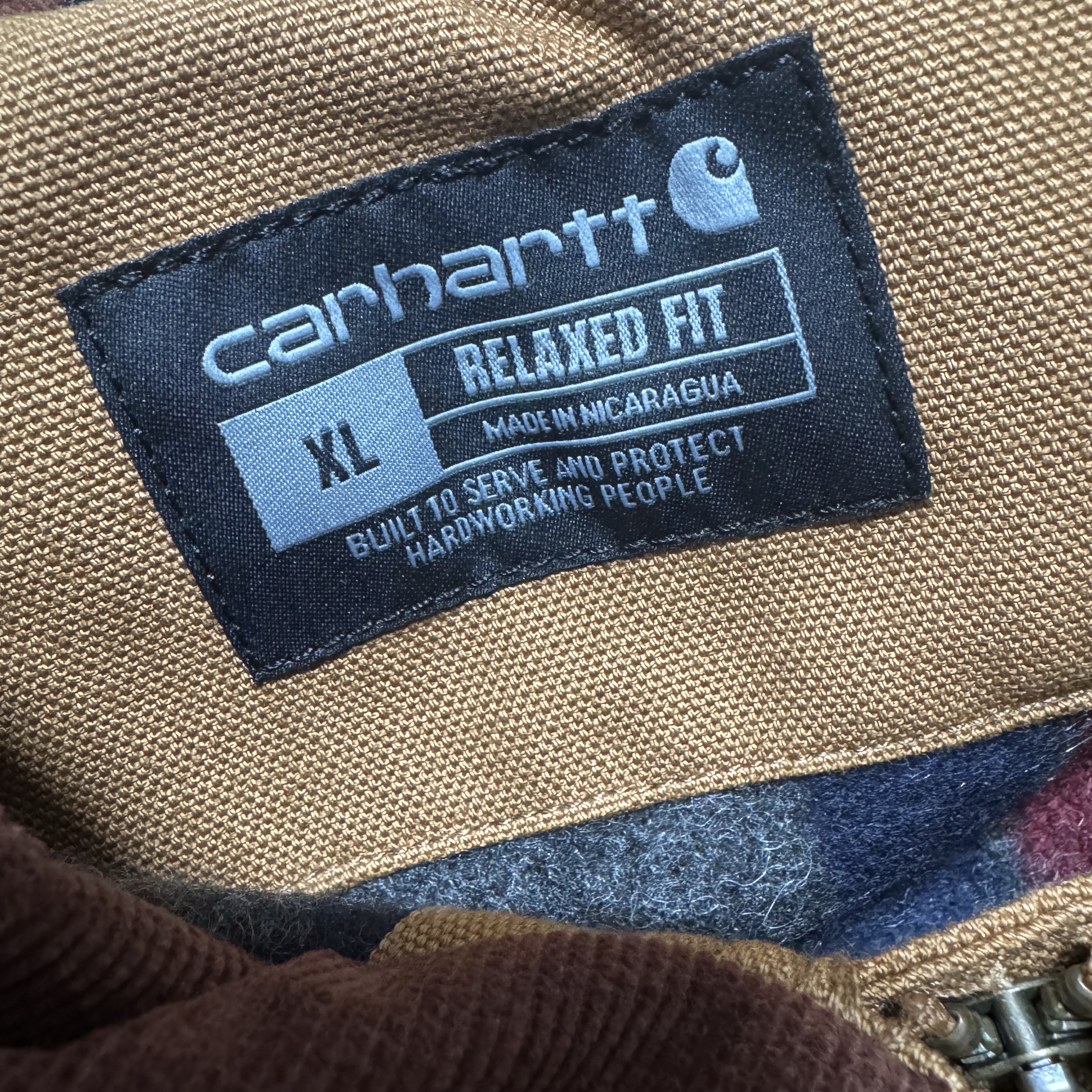 Carhartt Blanket Lined Relaxed Fit Regular Duck Detroit Jacket Carhartt Brown 착용 스타일 - 2