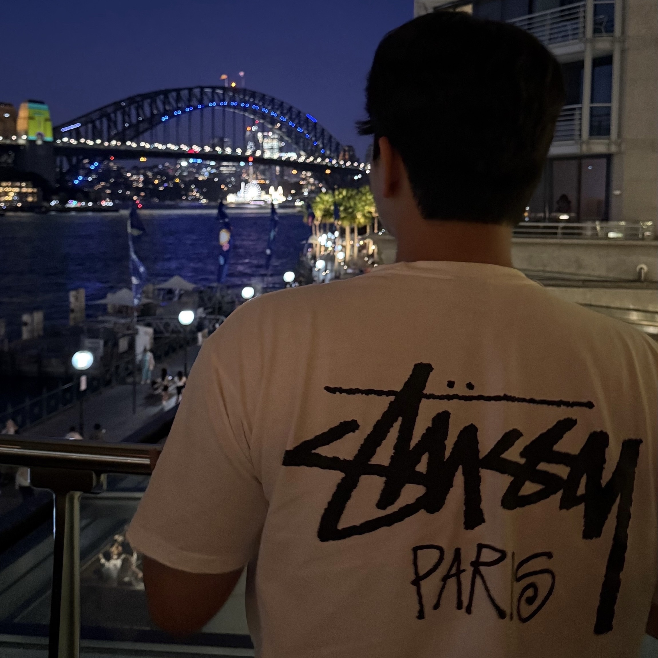 Stussy Stock Paris T-Shirt White 착용 스타일