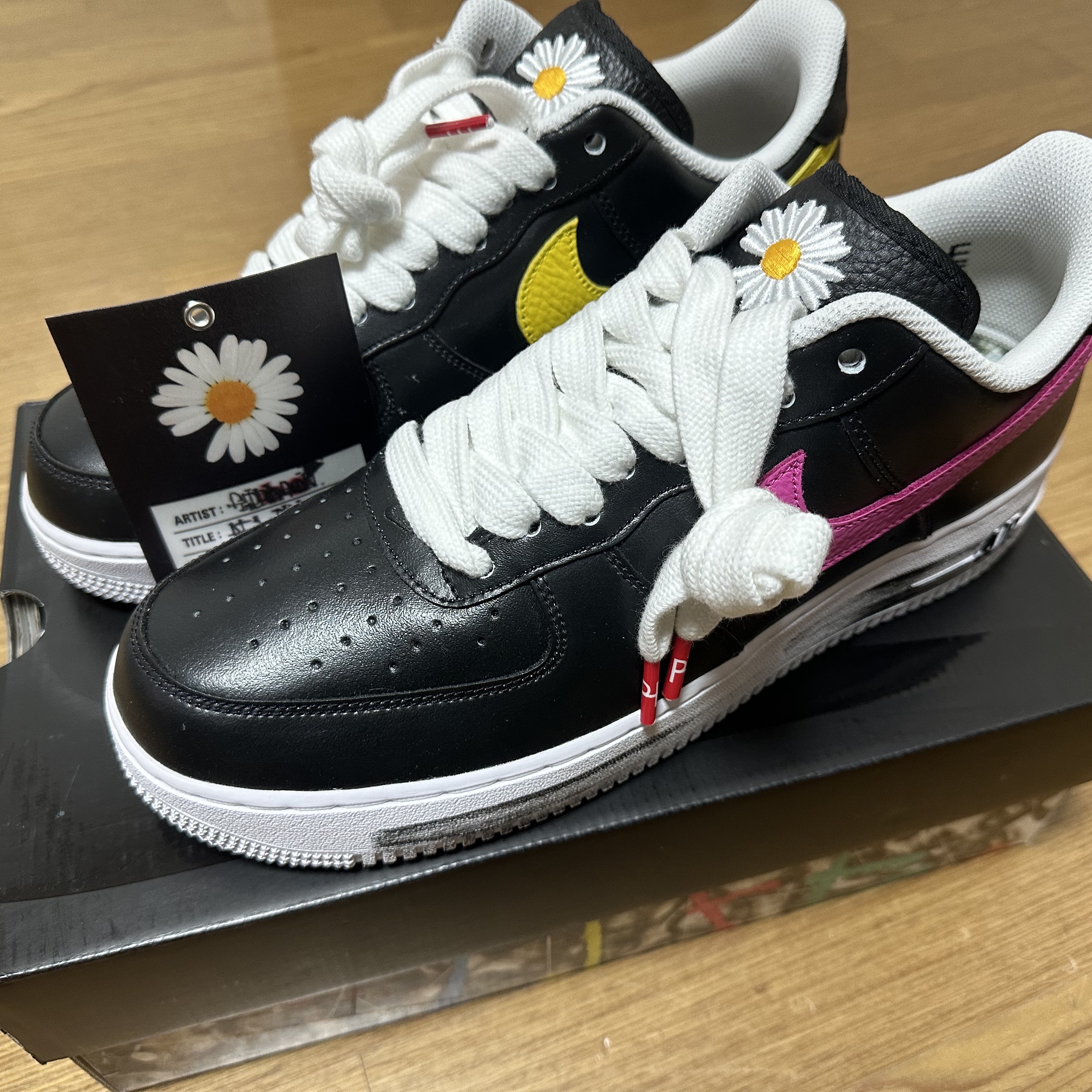 Nike x Peaceminusone Air Force 1 Low Para-Noise 3.0 Black and Multicolor 착용 스타일