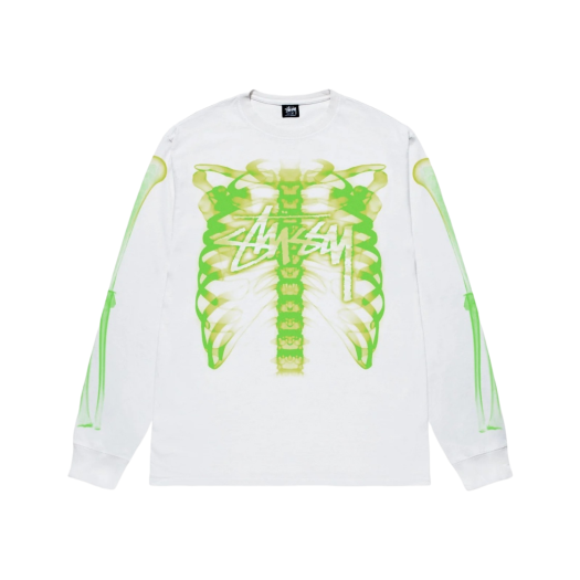 Stussy Rib Cage LS T-Shirt White