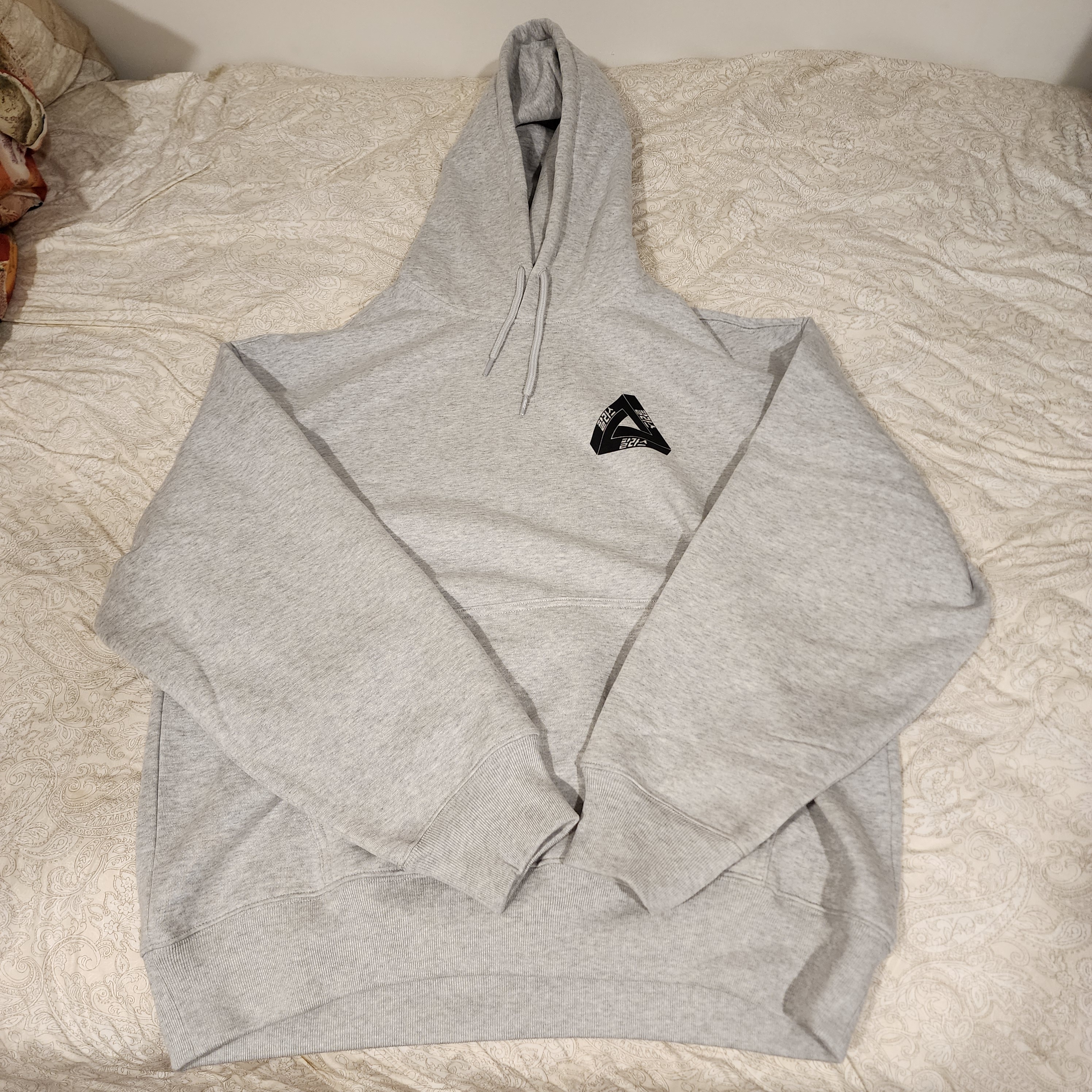 Palace Seoul 2 Seoul Hoodie Grey Marl - 25SS 착용 스타일 - 1