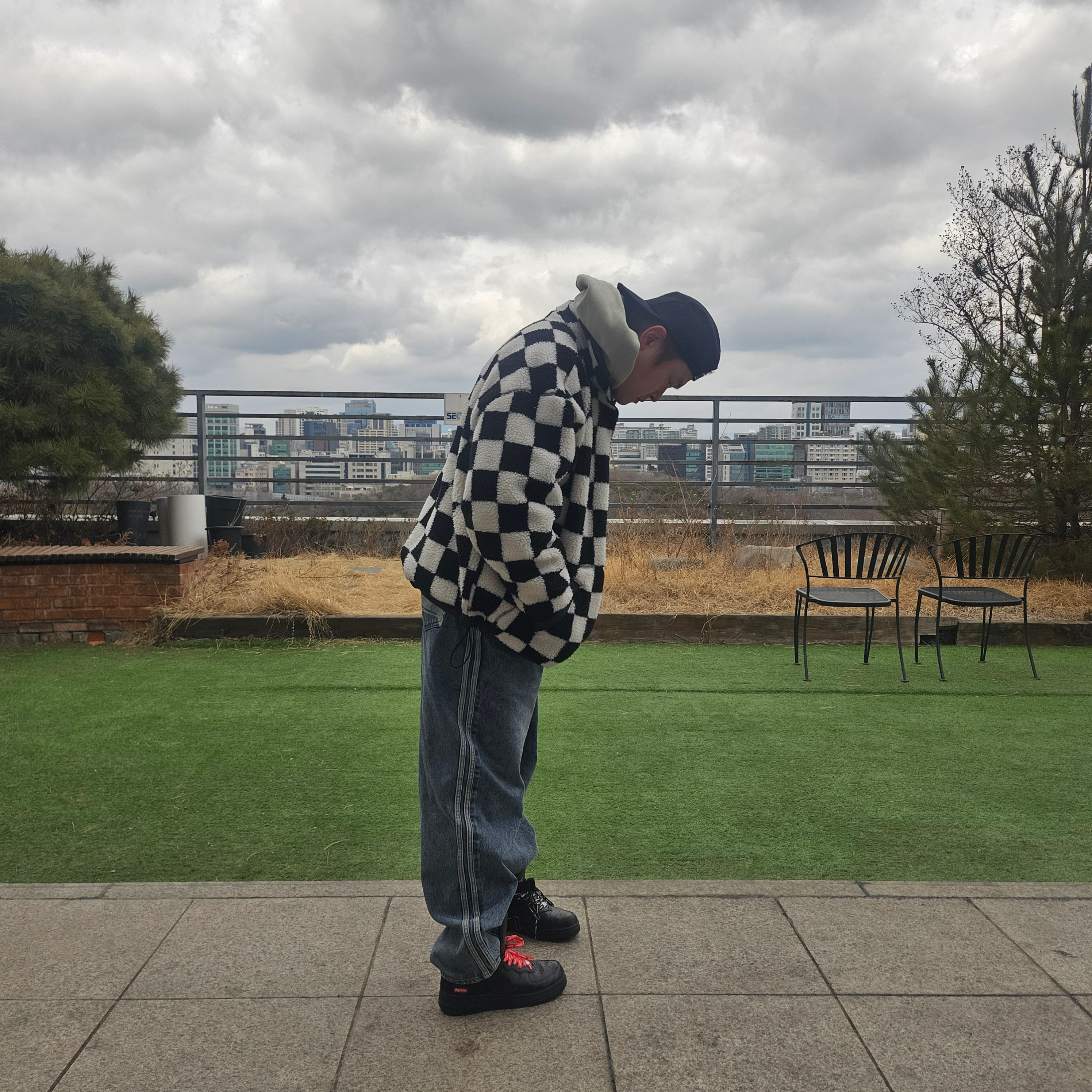 Essentials Hoodie Seafoam - 22SS, Nike x Supreme Air Force 1 Mid Black 착용 스타일 - 1