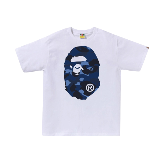 BAPE Color Camo Big Ape Head T-Shirt White Navy