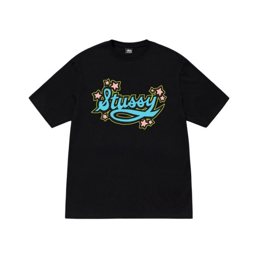 스투시 스타 스크립트 티셔츠 블랙 | Stussy | KREAM