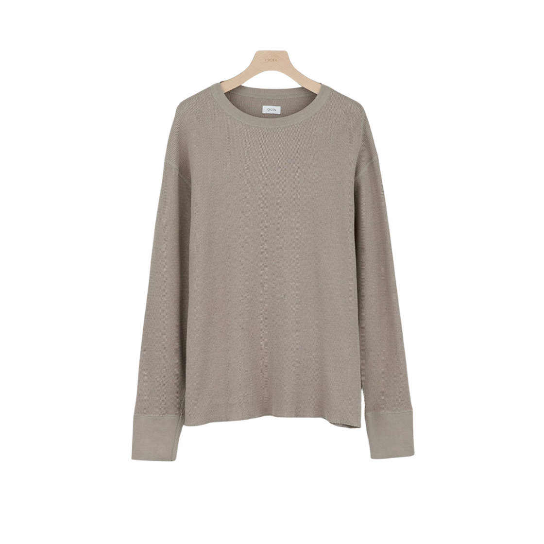 CSLM-119M Ciota Honeycomb Mesh Long Sleeve T-Shirt Medium Beige