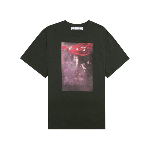 Off-White Sprayed Caravaggio Painting Arrow Over S/S T-Shirt Khaki