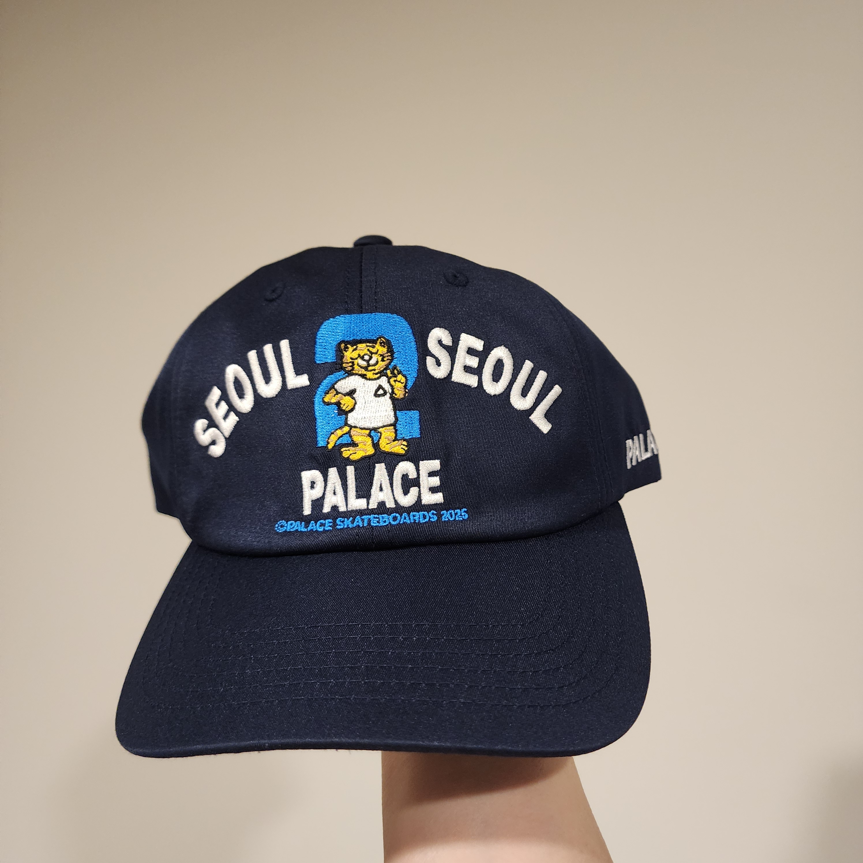 Palace Seoul 2 Seoul 6-Panel Cap Navy - 25SS 착용 스타일 - 1
