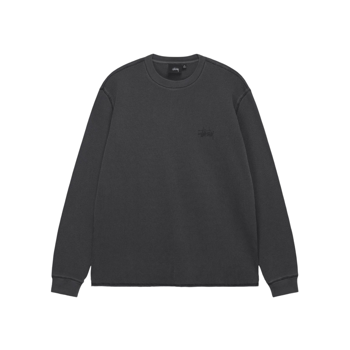 스투시 베이직 스탁 써멀 롱슬리브 티셔츠 워시드 블랙 | Stussy