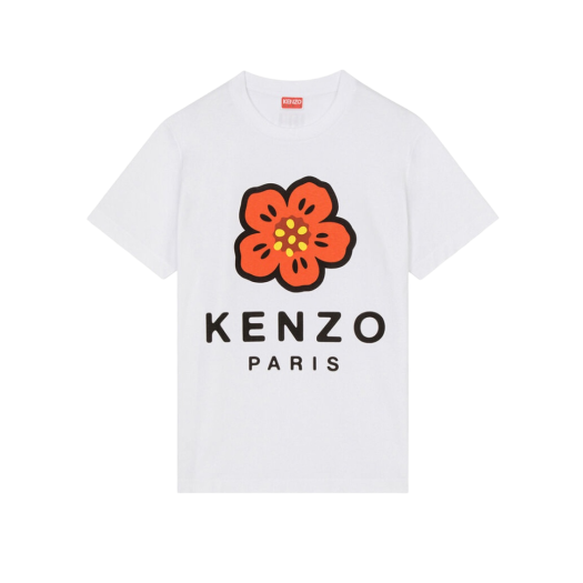 (W) Kenzo Boke Flower Loose T-Shirt White