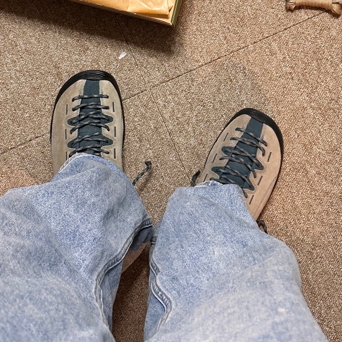Keen Jasper Sneakers Brindle Orion Blue 착용 스타일 - 1