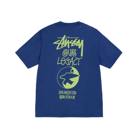 Stussy x Our Legacy Surfman Pigment Dyed T-Shirt Blueberry
