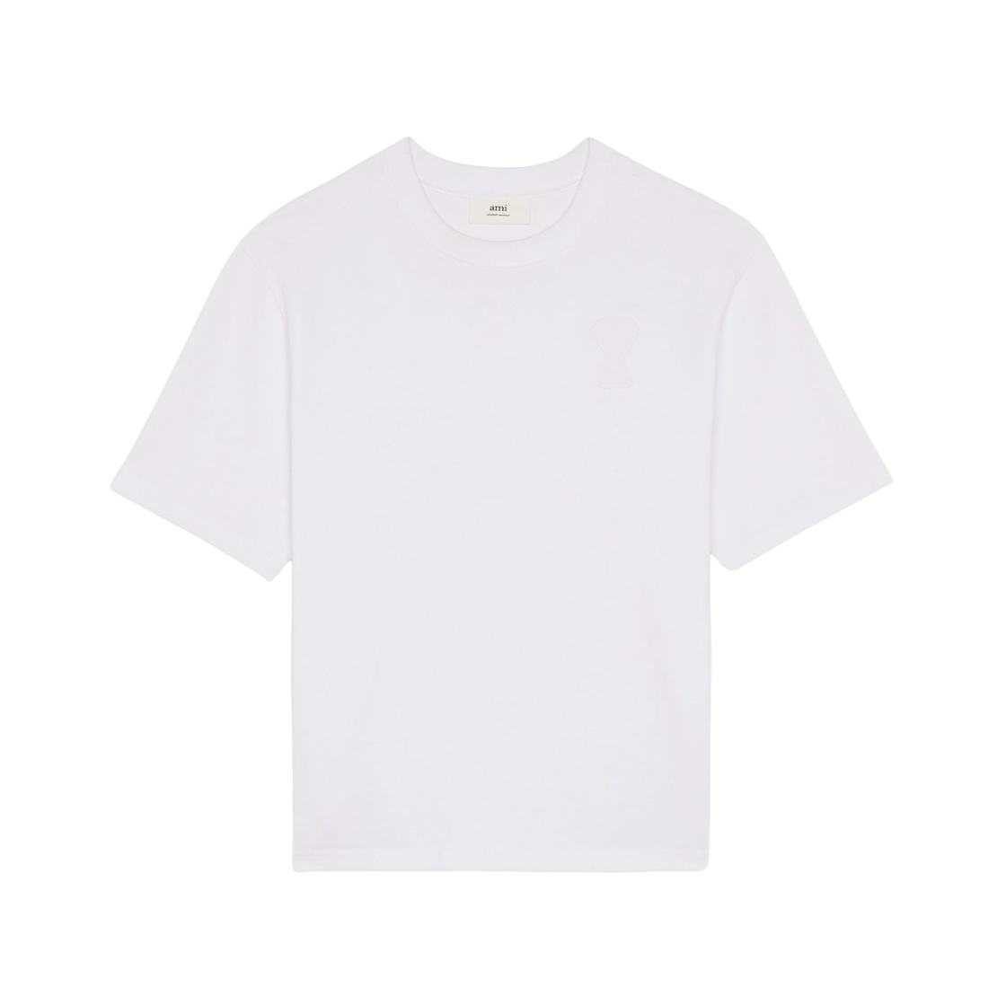 H21FJ117-79-100 (W) AMI de Coeur Technical Logo Patch T-Shirt White - 대표 이미지 #1