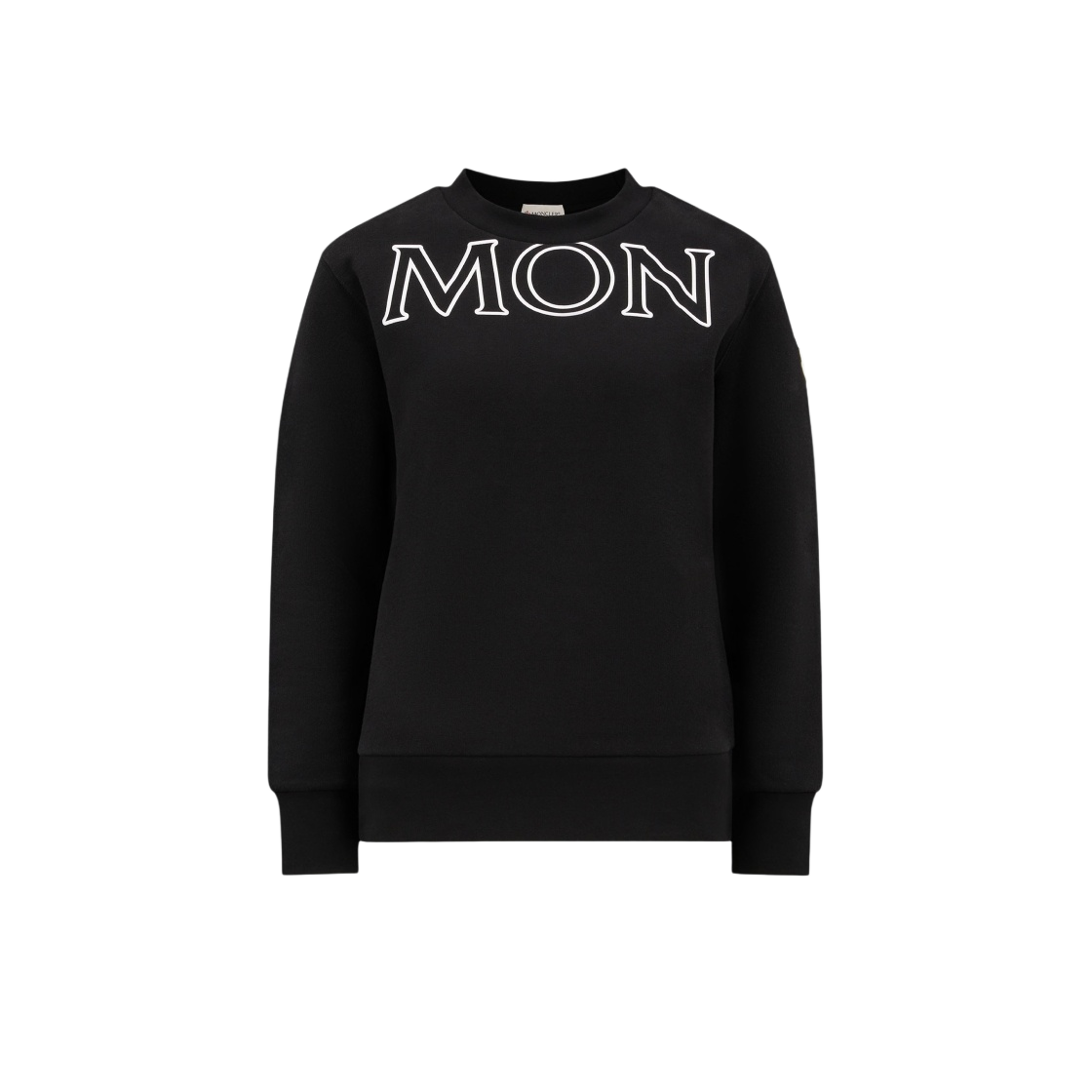 H2-093-8G00029-809KX-999 (W) Moncler Big Logo Sweatshirt Black - 22FW - 대표 이미지 #1