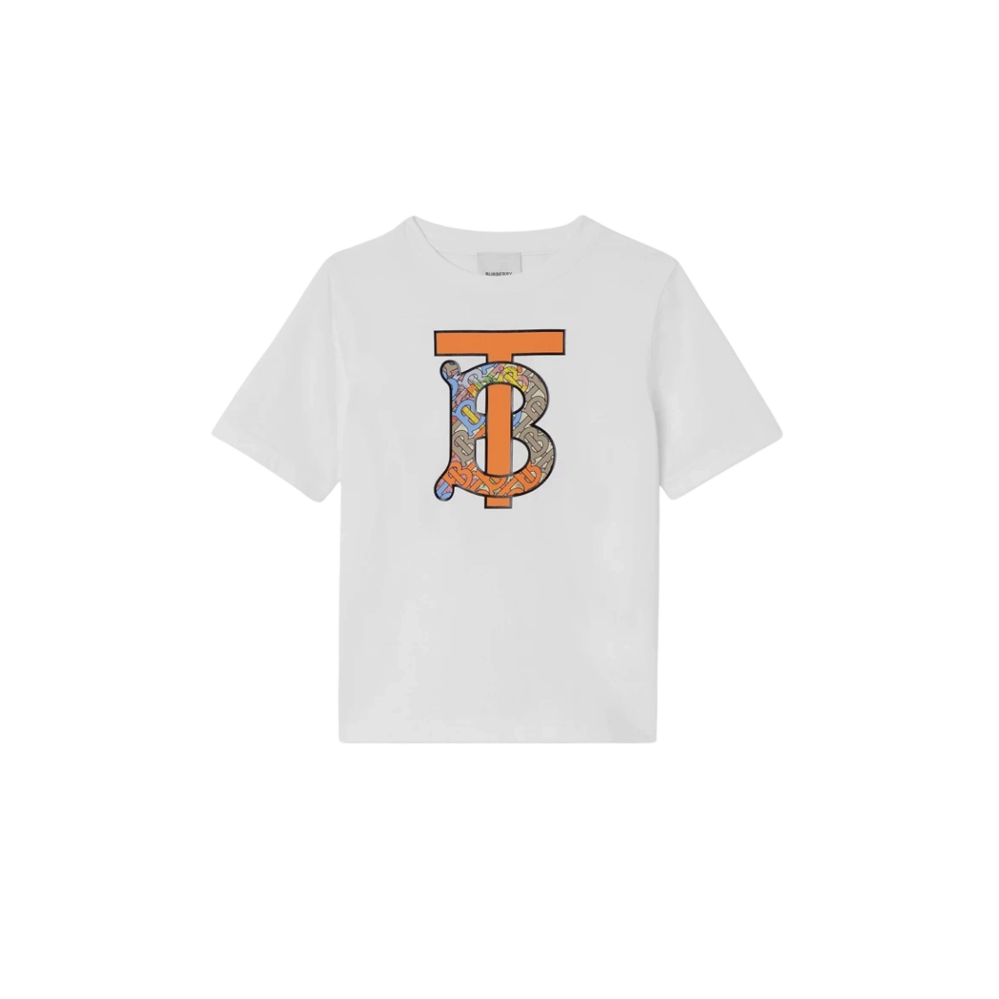 8061416 (Kids) Burberry Monogram Motif Cotton T-Shirt White - 대표 이미지 #1