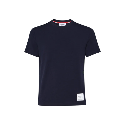 Thom Browne Wool Jersey 4-Bar T-Shirt Blue