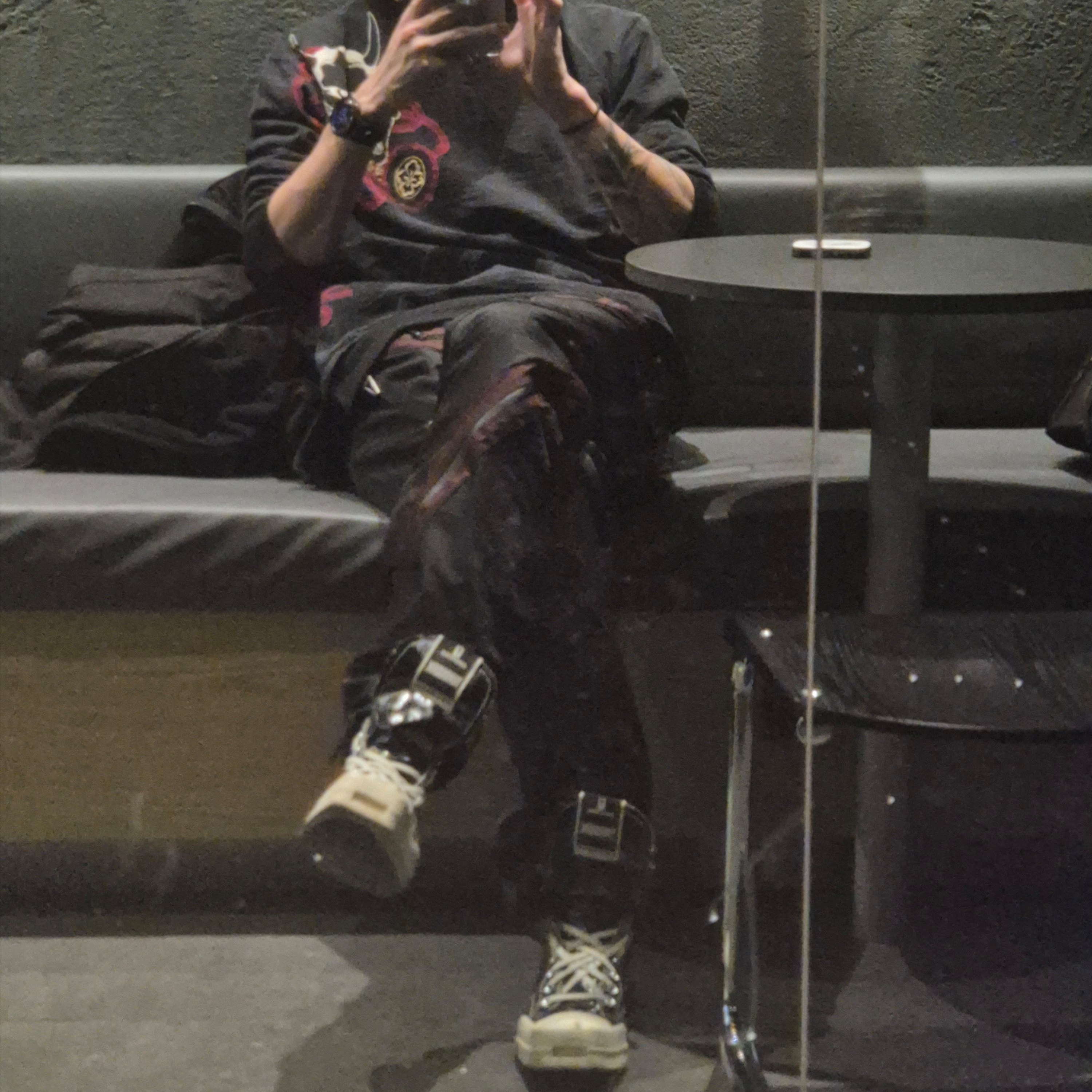 Converse x Drkshdw Turbodrk Chuck 70 Hi Black Lacquered Denim 착용 스타일