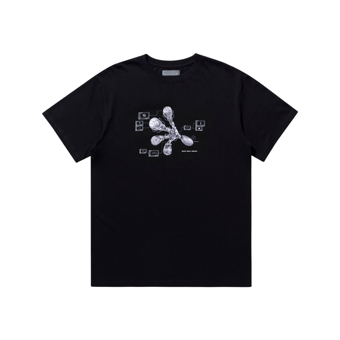 【SANSAN GEAR】 23SS CHROME BODY T-SHIRT BLACK 384b23a6fdfc4eaf0147e2570f473a