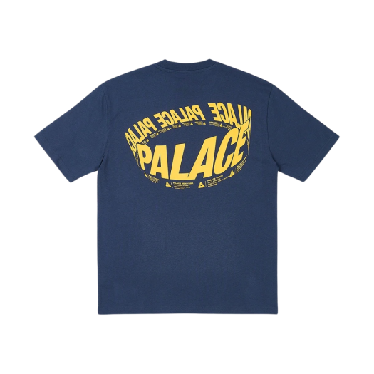 Palace Wrapper Logo T-Shirt Navy - 23FW