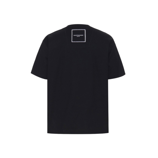【WOOYOUNGMI】 Feather Back Logo T-Shirt Black - 23SS Black 3D Coral Back Logo T-Shirt - WOOYOUNGMI