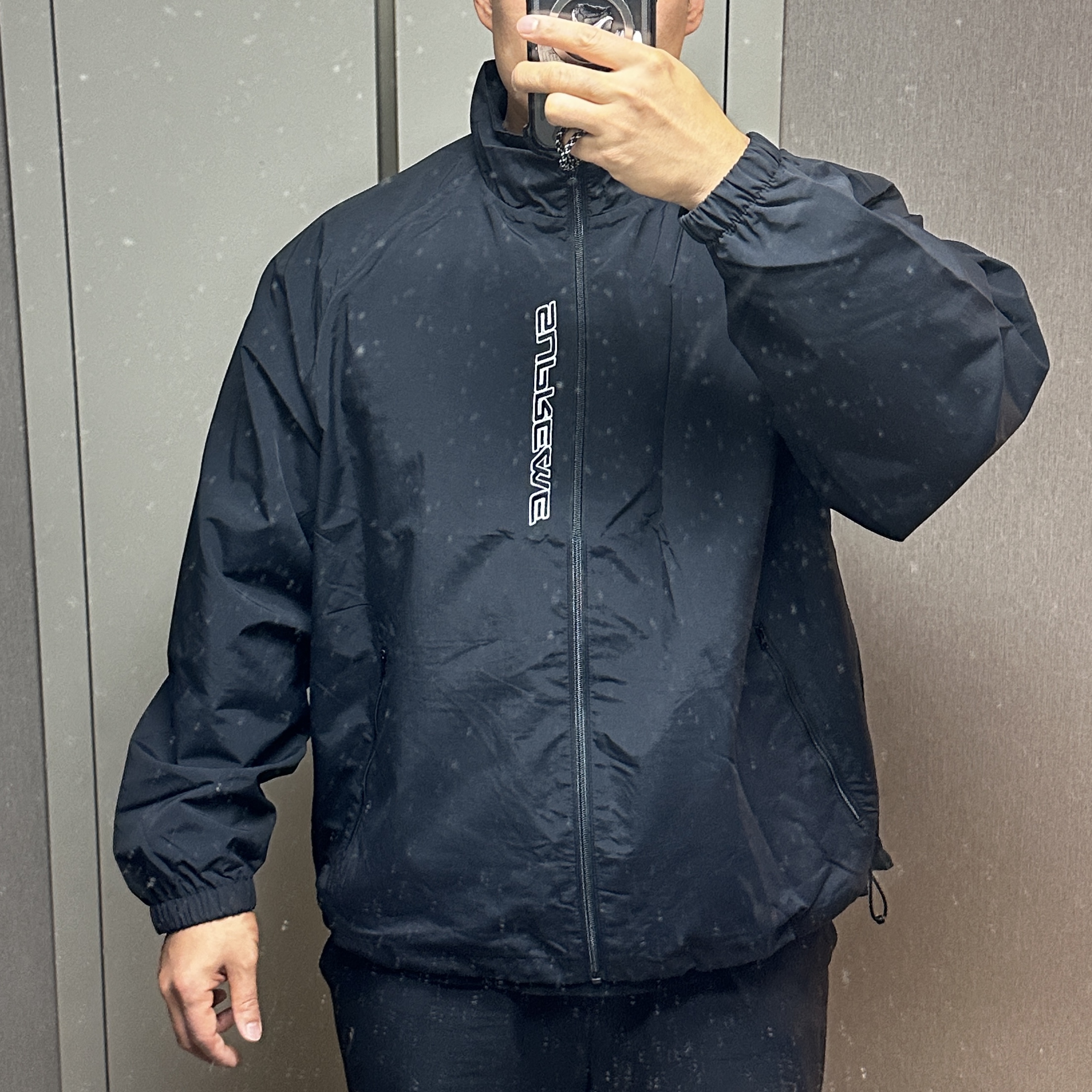 Supreme Contrast Zip Track Jacket Black - 25SS 착용 스타일 - 2