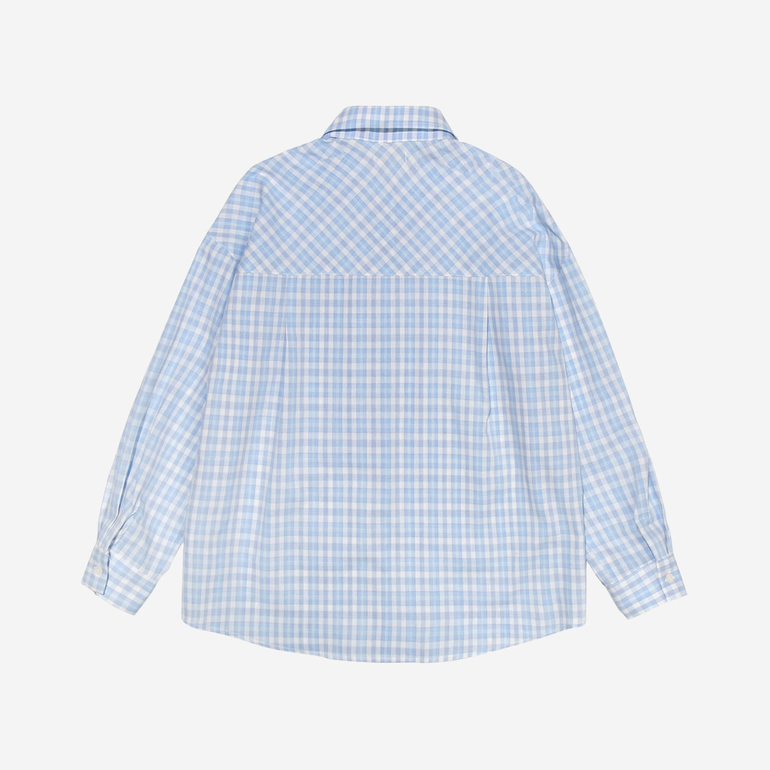 키지코 세미 오버핏 체크셔츠 블루(KIJIKO Semi Overfit Check Shirt Blue) - 2