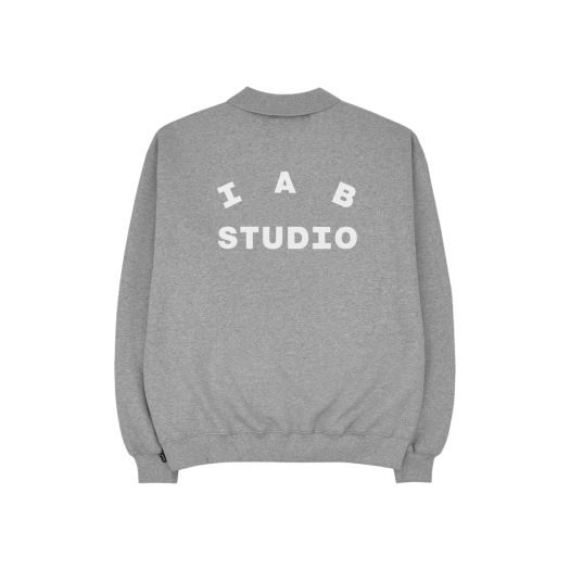 【IAB STUDIO】 IAB Studio Rugby Sweatshirt Gray - 23FW iab sweatshirt gray | SHOP | KREAM