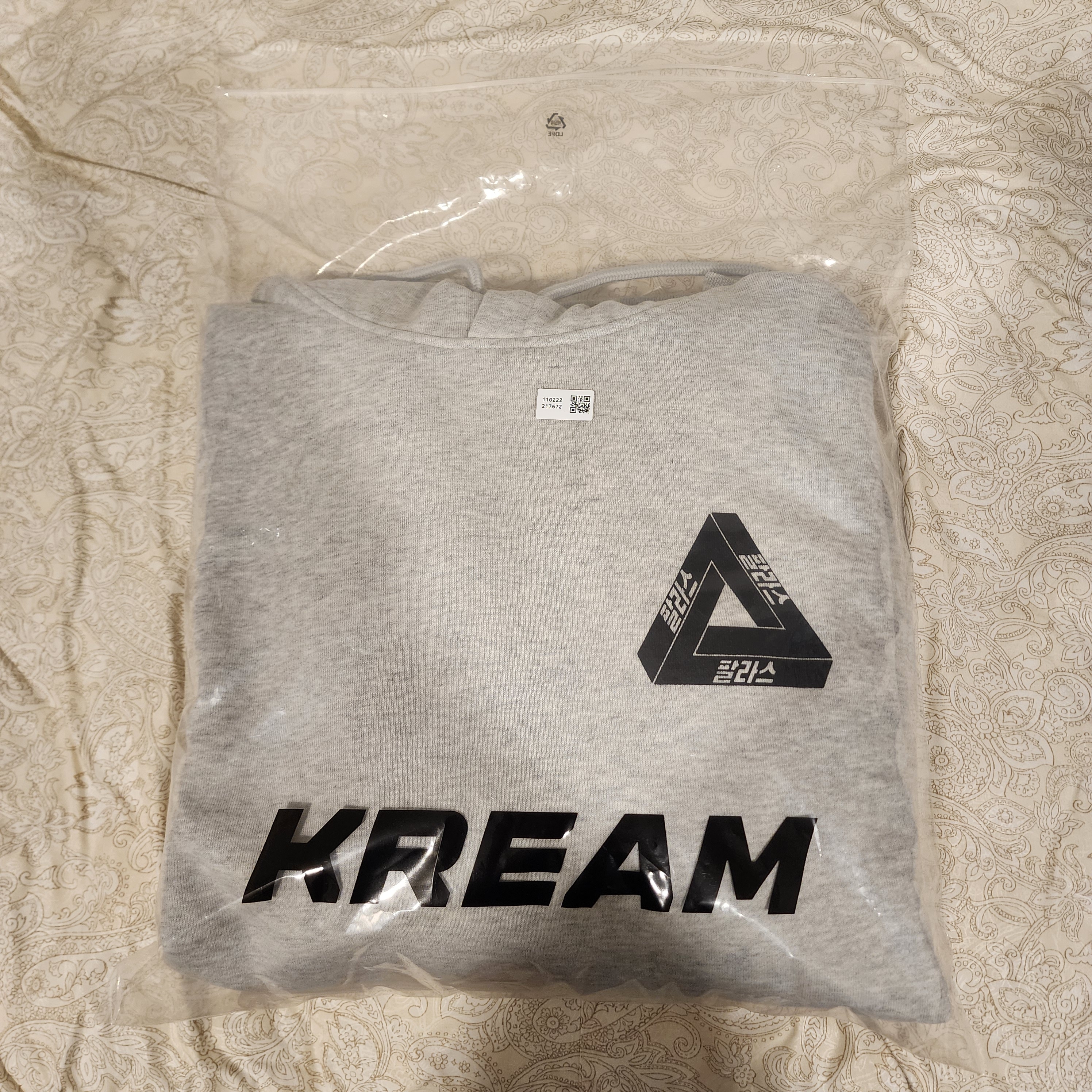 Palace Seoul 2 Seoul Hoodie Grey Marl - 25SS 착용 스타일 - 5