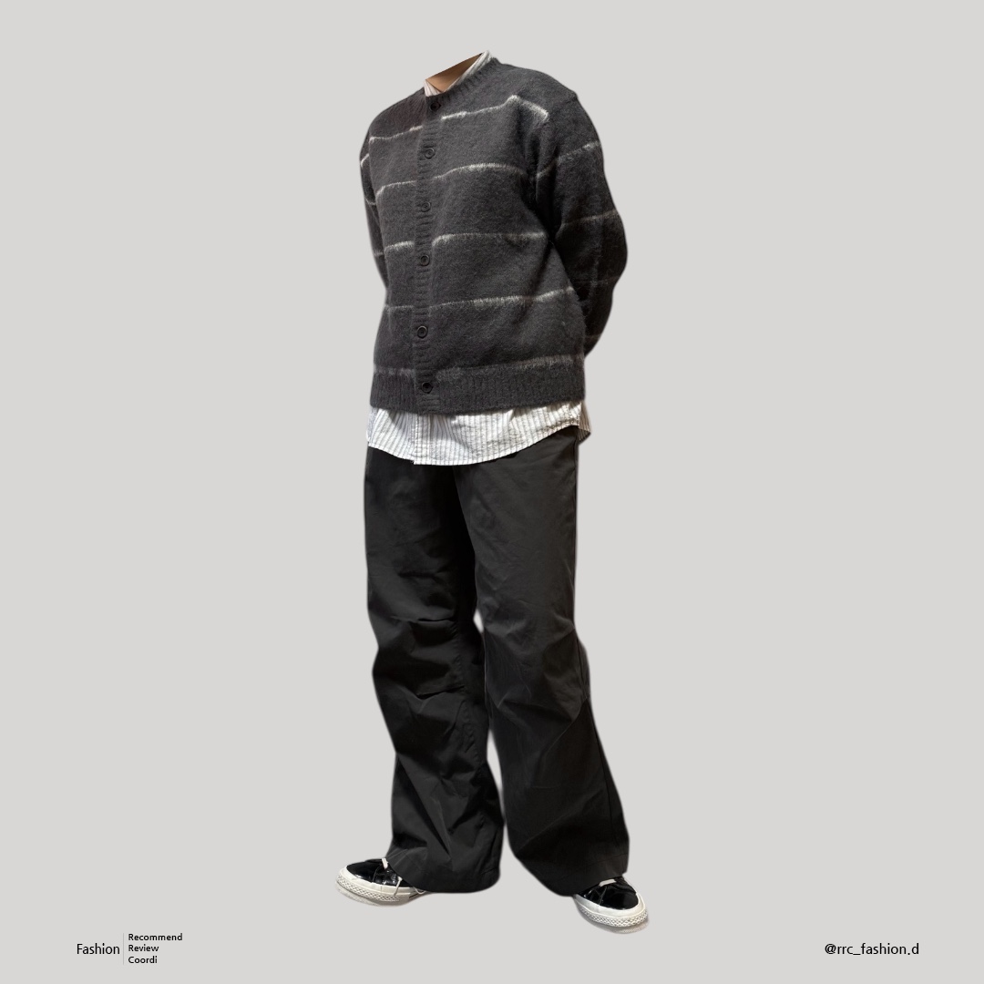 Converse One Star Ox HanByeol Black 착용 스타일 - 2