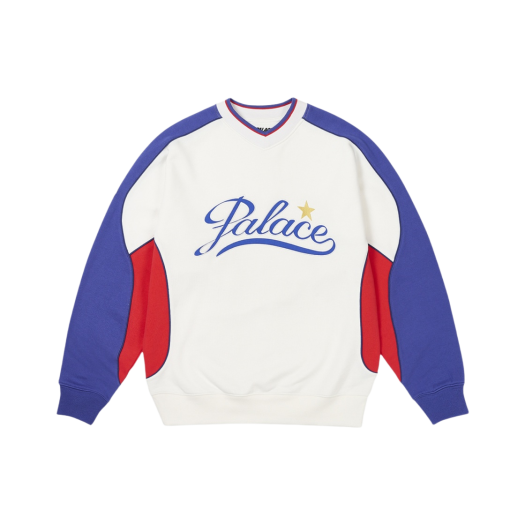 팔라스 스타 스크립트 크루넥 소프트 화이트 - 24SS | Palace | KREAM