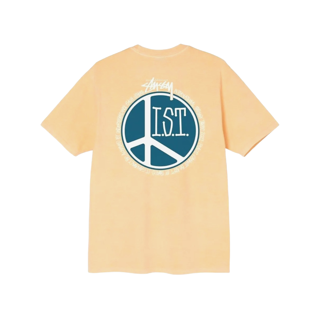 1904723 Stussy Peace Dot Pigment Dyed T-Shirt Peach - 대표 이미지 #1