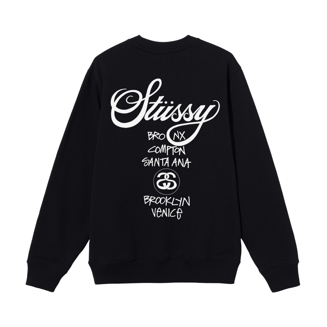 ★韓国の人気★【Stussy】★5 SPORT CREW★BLACK a_8c51bd0c78a546c1b5301aea95a8