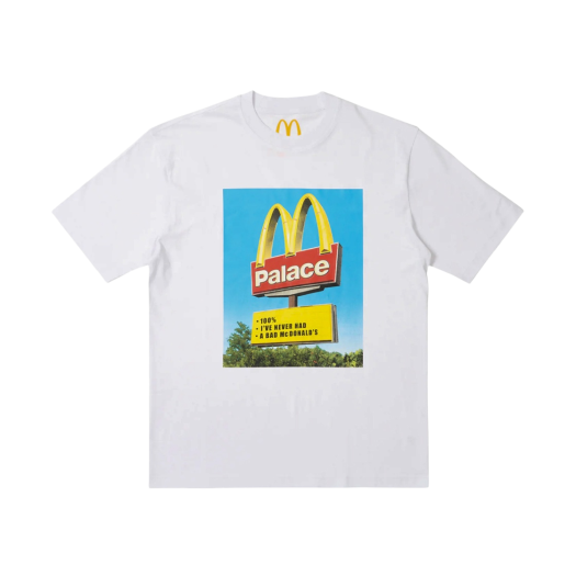 Palace x McDonald's Sign T-Shirt White - 23FW