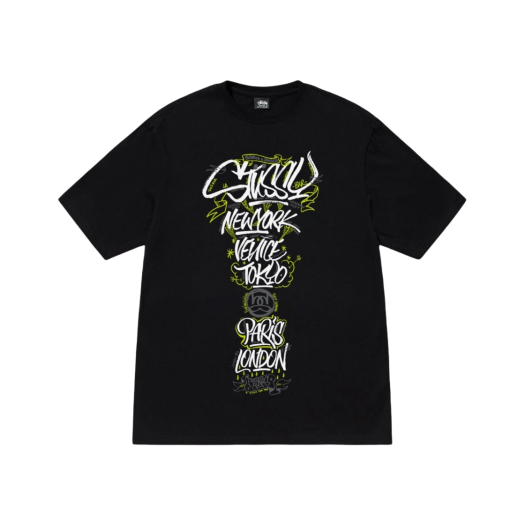 ★韓国の人気★【STUSSY】★CHAIN-LINK TEE★NAVY★ Stussy Chain-Link T-shirt Navy Men's - SS24 - US