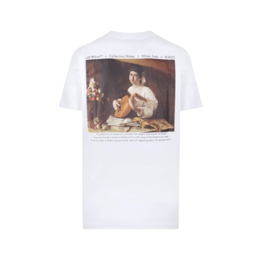 Off-White Caravaggio Lute Print Slim S/S T-Shirt White