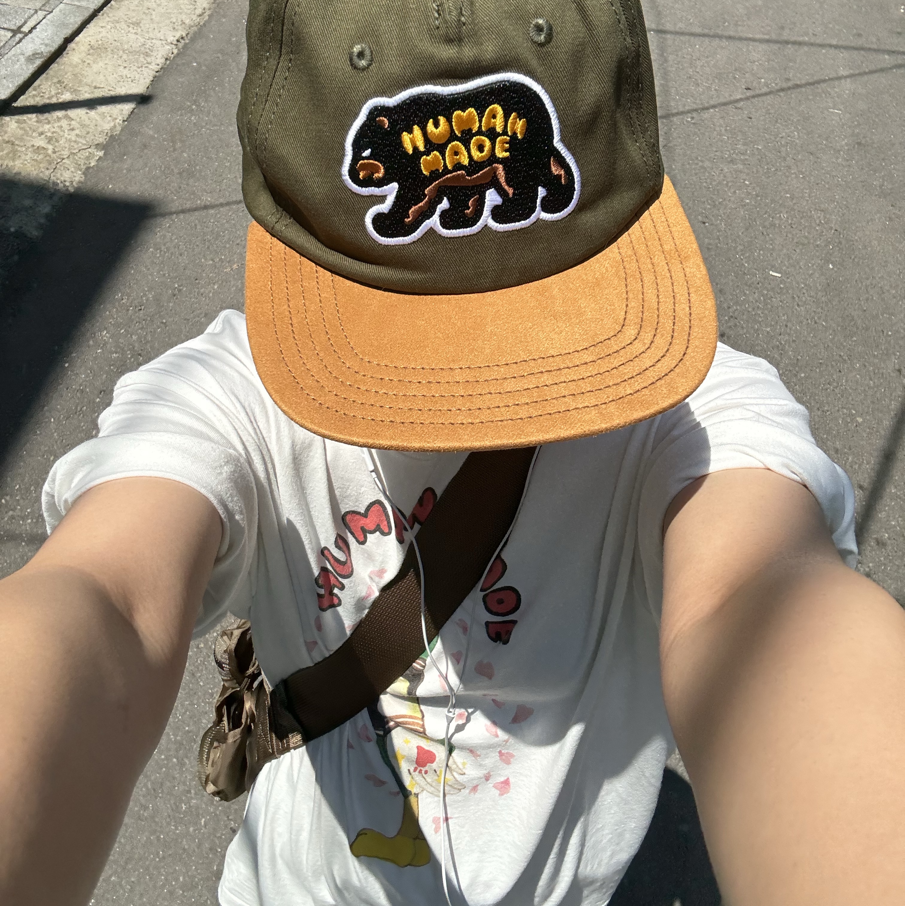 Human Made 5 Panel Twill Cap #2 Olive Drab, Human Made Keiko Sootome T-shirt #19 White 착용 스타일 - 1
